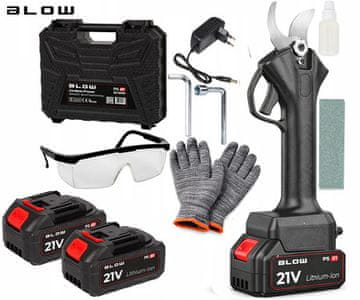 Blow PS01 akumulatorske bežične vrtne škare, 500 W, crne