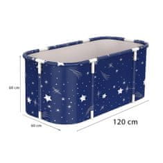 Aga Sklopiva prijenosna kada 120x60x50 cm Tamno plava