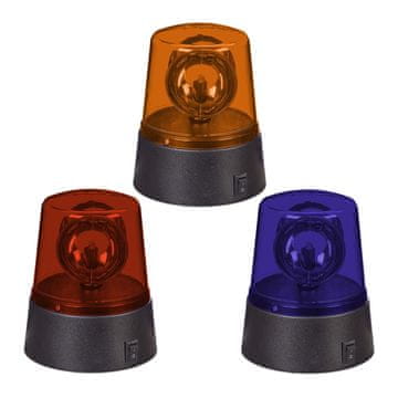 Northix 360° rotirajuća LED svjetla za zabavu - crvena, plava, žuta