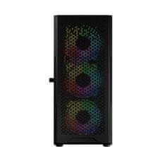 Modecom Aramis ARGB Midi ATX kućište 2xUSB2.0, 1xUSB3.0 Ventilator: 4x12cm, kaljeno staklo, RGB, Gaming