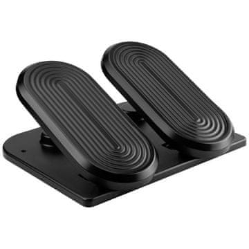 Powerton WPE-FR3 oslonac za noge, fitness steper, crni, čelik, nosivost 20 kg, strukturirana površina