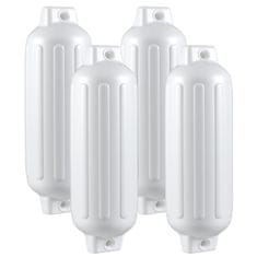 Northix Set 4 bokobrana za brod 68.5x21.5 cm PVC bijeli rebrasti