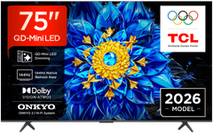 TCL 75P8L 4K UHD TV, QD Mini LED, Google TV