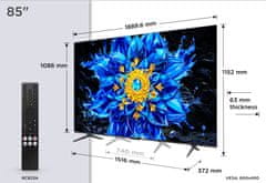 TCL 85P8L 4K UHD TV, QD Mini LED, Google TV