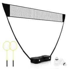 Northix Prijenosni badminton set s mrežom i 2 reketa 270 cm
