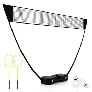 Northix Prijenosni badminton set s mrežom i 2 reketa 270 cm