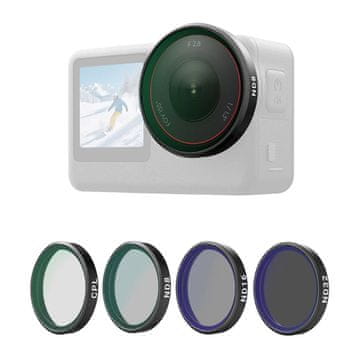 TELESIN Telesin set filtara CPL/ND8/ND16/ND32 za DJI Osmo Action 6 (4 komada).