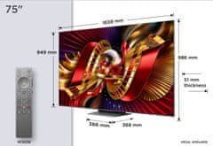 TCL 75C8L 4K UHD TV, SQD-Mini LED, GoogleTV