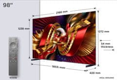 TCL 98C8L 4K UHD TV, SQD-Mini LED, GoogleTV