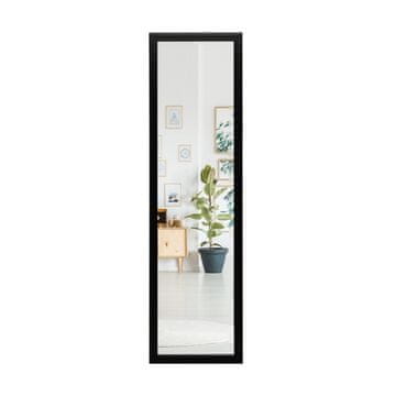 Northix Pravokutno ogledalo za vrata pune veličine 33x119 cm crno
