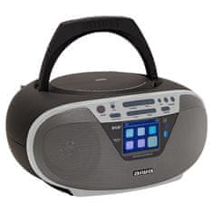 AIWA BBTU-500DAB/SL prijenosni boombox CD/MP3/USB/Bluetooth radio z DAB+/FM-RDS 