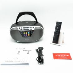 AIWA BBTU-500DAB/SL prijenosni boombox CD/MP3/USB/Bluetooth radio z DAB+/FM-RDS 