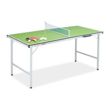 Northix Zeleni sklopivi stol za stolni tenis s priborom