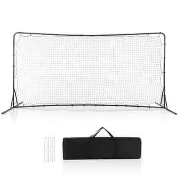 Northix Nogometni gol za djecu 372,5 x 182,5 cm nogometni golovi za vrt s torbom za nošenje crne boje