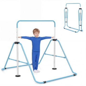 Northix Podesiva dječja gimnastička šipka sklopiva 90–130 cm metal plava