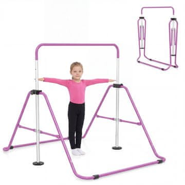 Northix Podesiva dječja gimnastička šipka sklopiva 90–130 cm metal ljubičasta