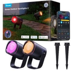 Govee Spotlights 2 vanjska reflektora, 2 komada, crna