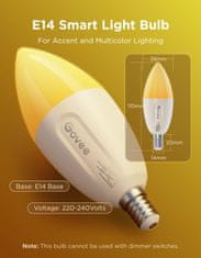 Govee RGBWW pametna LED bulb E14 pametna LED žarulja, 450 lumena, 2 komada, 50 programa