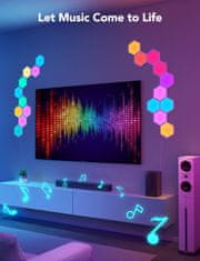 Govee Glide Hexagon Expansion Pack, komplet za proširenje s 2 panela, 6 boja, bijela