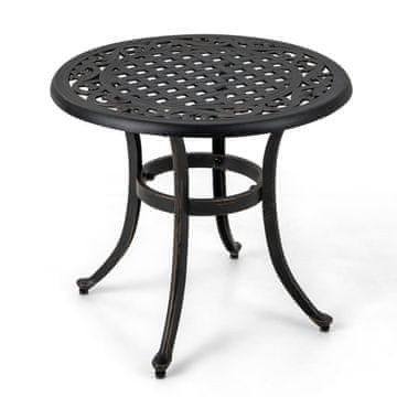 Northix Okrugli vrtni stol od lijevanog aluminija 60 cm podesive noge