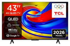 TCL 43P7L 4K UHD televizor, QLED, GoogleTV
