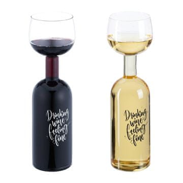 Northix Čaša za vinsku bocu - 750 ml, zabavan poklon za ljubitelje vina