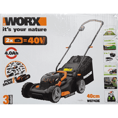 Worx Rotacijska kosilica AC 2x20V WG743E (2x4 Ah)