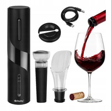 Ruhhy Set električnih otvarača za vino s baterijom od 500 mAh, USB