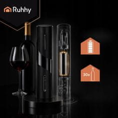 Ruhhy Set električnih otvarača za vino s baterijom od 500 mAh, USB
