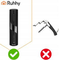Ruhhy Set električnih otvarača za vino s baterijom od 500 mAh, USB