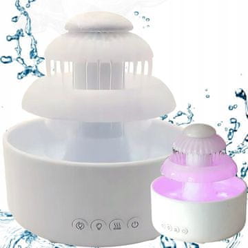 Verkgroup Difuzor ovlaživača zraka s aromaterapijom, LED RGB USB, 600 ml, fontana