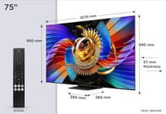 TCL 75Q7D Pro 4K UHD televizor, SQD-Mini LED, GoogleTV
