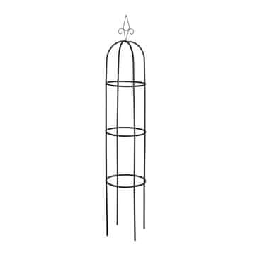 Northix Vrtni obelisk 200 cm crni metalni oslonac za biljke