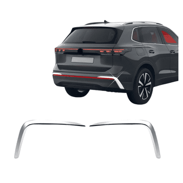 Dekorativni poklopac za difuzor stražnjeg branika VW Tiguan od 2024., sjajni krom