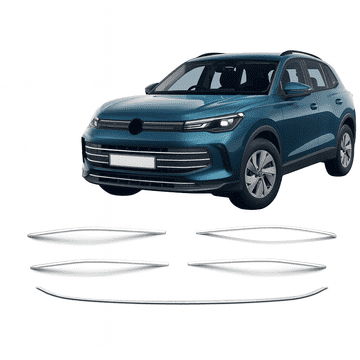 Ukrasne letvice prednjeg branika za Volkswagen Tiguan od 2024., kromirane