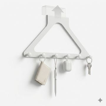 HOME & MARKER® Organizator s kukama za vrata 2 kom, 6 kuka po jedinici, bez bušenja, za vrata do 3 cm, vodootporan | TRIHANG