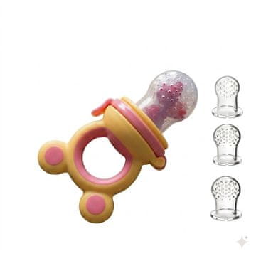 JOJOY® Silikonska hranilica za bebe bez BPA, set S/M/L, anti-gušenje feeder za voće i grickalice, periva u perilici | FRUBEE