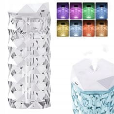 Verkgroup Difuzor ovlaživača zraka s aromaterapijom, LED RGB USB, 1000 ml, kristal