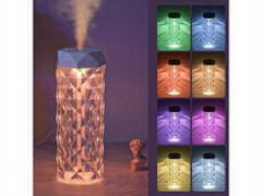 Verkgroup Difuzor ovlaživača zraka s aromaterapijom, LED RGB USB, 1000 ml, kristal