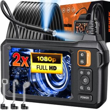 Dexxer LCD LED dvostruka Full HD endoskopska kamera za pregled s monitorom 5m IP67