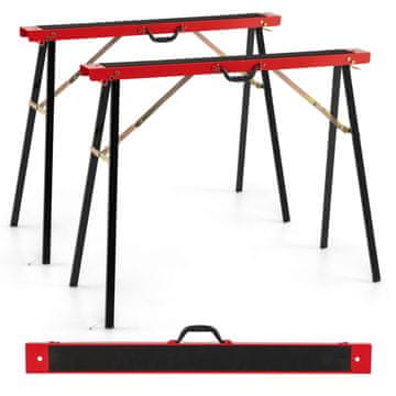 Northix Prijenosni set pilećih stalaka, pocinčani metal, neklizajući, nosivost 375 kg