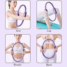 SOLFIT® Pilates prsten za vježbanje i oblikovanje mišića, neklizajuće ručke, lagan fitness rekvizit za kućni trening | FITSTRA
