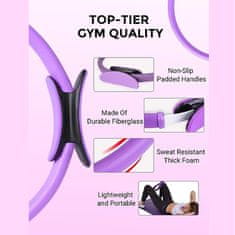SOLFIT® Pilates prsten za vježbanje i oblikovanje mišića, neklizajuće ručke, lagan fitness rekvizit za kućni trening | FITSTRA