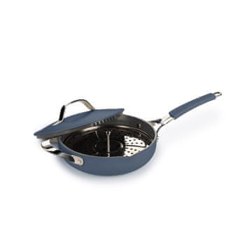 Rosmarino All In One duboka tava s poklopcem, 28 cm, plava