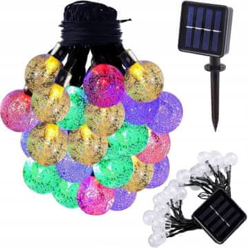 Verkgroup LED RGB 20 vanjska solarna ukrasna girlanda 8 funkcija