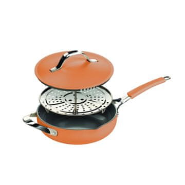 Rosmarino All In One duboka tava s poklopcem, 28 cm, narančasta