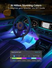 Govee LED svjetlosna traka za unutrašnjost automobila, 4 trake, 12 V