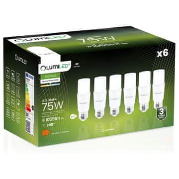 LUMILED 6x LED žarulja E27 cjevasta T37 10W = 75W 1055lm 4000K neutralna 200° osvjetljenje