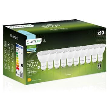LUMILED 10x LED žarulja GU10 reflektor PAR16 6W = 50W 580lm 6500K Hladno 24° 36° 60° osvijetljeno