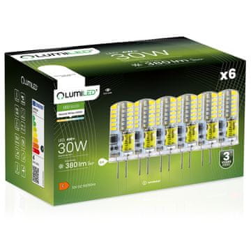 LUMILED 6x G4 LED žarulja u kapsuli 4W = 30W 380lm 4000K Neutralno 360° 12V osvijetljeno